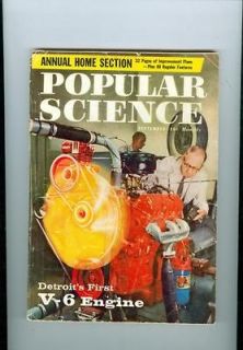 1959 Popular Science Magazine Detroits First V 6 Engine/ Rumpus Room 