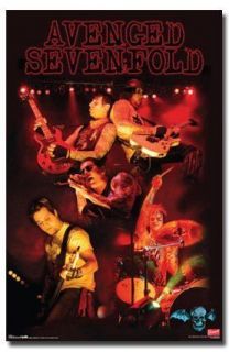 AVENGED SEVENFOLD   LIVE COLLAGE POSTER   22x34 SHRINK WRAPPED   MUSIC 
