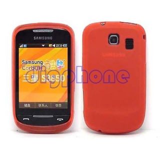 Red Matte TPU Gel Silicone Case For Samsung Corby 2 ii S3850