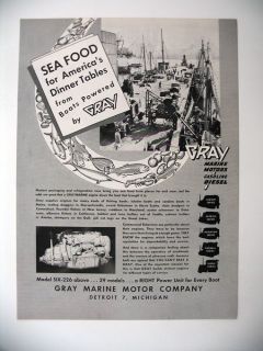 Gray Marine Motors for Commercial Fishing Boats 1947 Ad