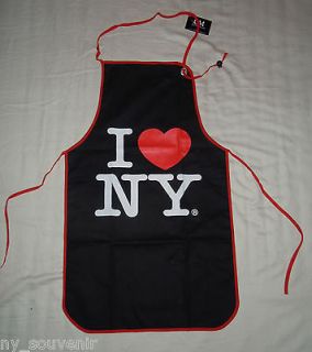 New York Souvenir Kitchen Apron designed with I Love NY