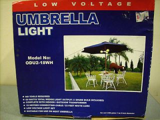 outdoor patio deck lawn umbrella light low voltage electric 