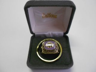 BALFOUR LICENSED NBA RING   LOS ANGELES LAKERS   YELLOW GOLD   ALL 