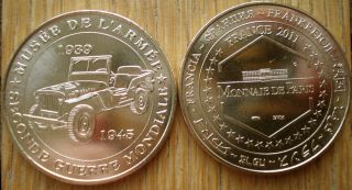 War Museum France Army War 1939 1945 Jeep 2011 UNC Coin Tourism Medal 