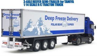 Tamiya 56319 RC 3 Axle Reefer Semi Trailer 1/14