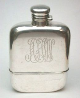 Antique 1907 Sterling Silver GORHAM Whiskey Flask