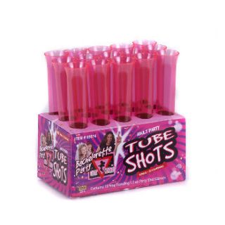 Bachelorette Outta Control Party Supplies Tube Shots 15 pk Hot Pink