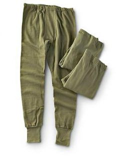 NEW MENS MILITARY THERMAL LONG JOHNS DARK OLIVE THERMAL FLEECE LINED 