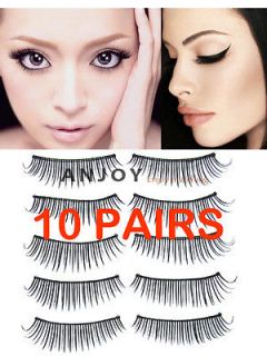 New Fashion 10 pairs Sexy Long False Eyelashes Makeup For Women Girls