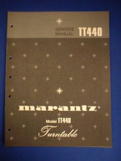 MARANTZ TT440 TURNTABLE SERVICE MANUAL ORIGINAL VG COND