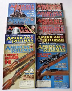 American Rifleman Magazines 1998 Full Year Mauser 98 Colt Compacts 7mm 