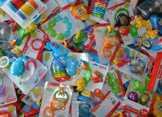 Fisher Price Baby Rattles Teethers Crib Stroller Toys & Shower Gifts