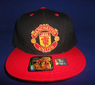 Manchester United hat cap adjustable snap back flat build NEW