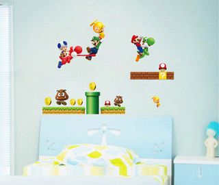Newly listed New Super Mario Bros Kids Removable Wall Sticker PVC Home 