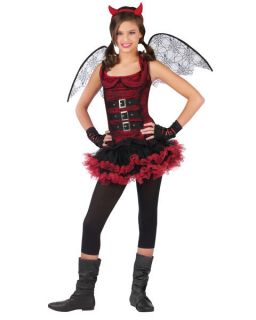 Red Devil Night Wing Tween Girls Costume