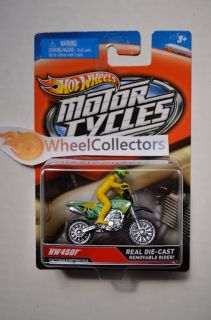 HW450F Green/Yellow 2012 Hot Wheels Motorcycles * Rumblers are back 