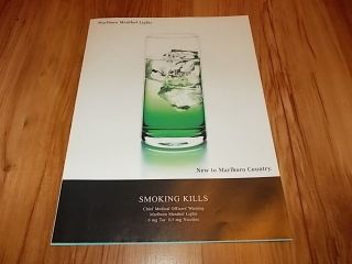 Marlboro menthol lights cigarettes 200​1 magazine advert