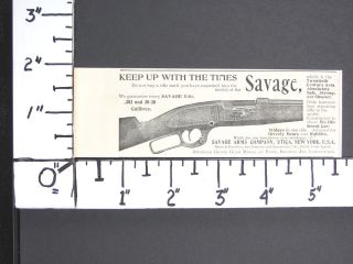 1901 SAVAGE ARMS Hammerless Lever Action 303 30 30 Rifle magazine Ad 