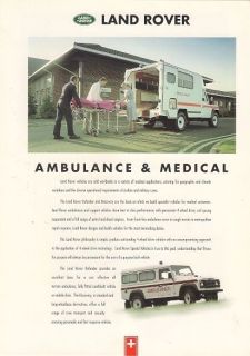   Defender & Discovery Ambulance & Medical 1994 95 UK Market Brochure
