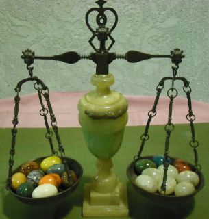 Antique Vintage Alabaster Lamp Scale Bonus Egg Collection