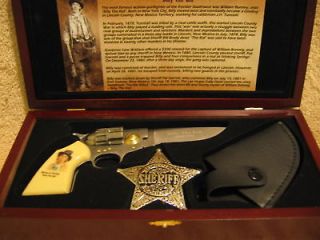 BILLY THE KID COLLECTABLE GUN POCKET KNIFE &WOOD CASE