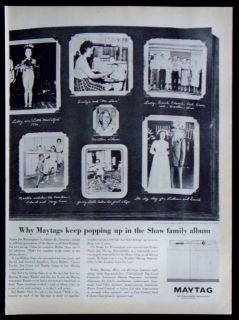 Vintage 1962 Maytag Washers Dryers Magazine Ad Shaw Family Album