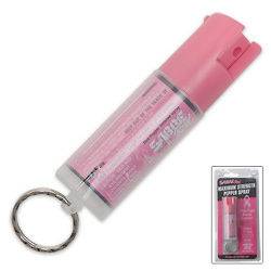 Sabre Pink Maximum Strength Red Pepper Spray Keychain Self Defense 