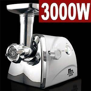  HP 3000W Compact Size Electric Meat Grinder Sausage Stuffer Cutter