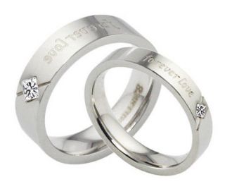   Love Titanium Steel Ring Love Couple Wedding Bands Engagement gift J69