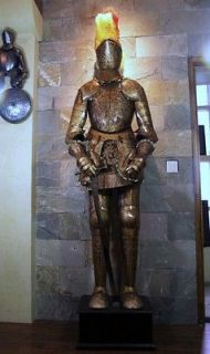 Medieval Knight in Suit of Armor and Sword 2meters 6.5 high