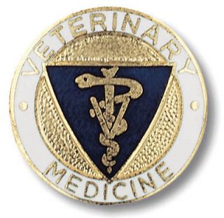 Veterinary Medicine Vet Caduceus Medical Emblem Pin NIB
