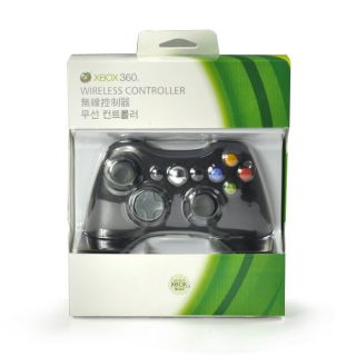 Black Wireless Remote Controller Glossy for Microsoft Xbox 360 New in 