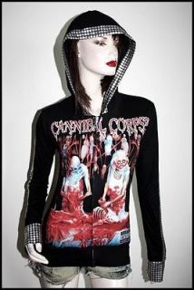   Corpse Heavy Metal Punk Rock DIY Metallic Zip up Hoodie Jacket Top