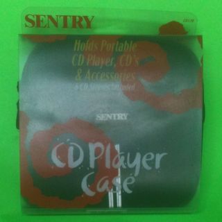 SENTRY BLACK CD/DVD PLAYER ZIPPER CASE WALLET POUCH 6 DISC SLEEVES NEW 