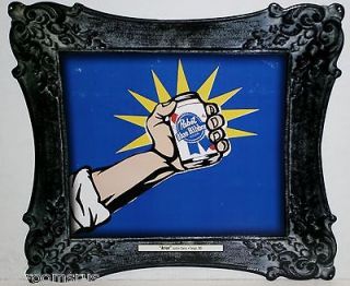 PABST BLUE RIBBON BEER THIS LOOKS LIKE A FRAMED PAINTING METAL SIGN