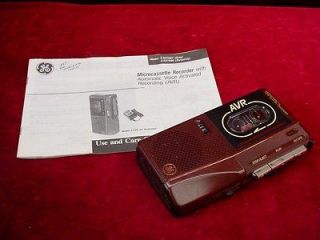 GE General Electric MICROCASSETTE RECORDER AVR Automatic Voice 