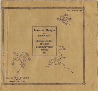 Old Vintage Unused D.M.V. Studios Transfer Designs for Embroidery 