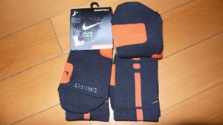 Nike Elite sock 2.0 platinum Olympic Team Orange Black SZ L 8 12 NBA 
