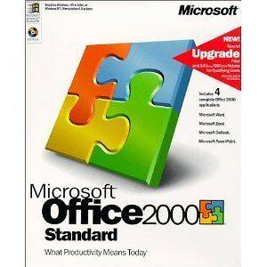 MICROSOFT OFFICE 2000 STANDARD WITH WORD EXCEL GENUINE UPGRADE BOXED 