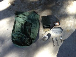   Survival Bug Out Kit   Military Mess Kit Ammo Can Duffel Bag Shovel