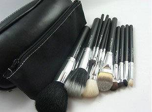  New Pro Cosmetic Brush Makeup Set Make up Tool Dres + 2 Black Case