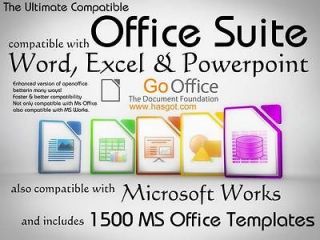   CD. Ms Office & Works Compatible & 1500+ Microsoft Office Templates CD