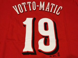   Joey Votto Cincinnati Reds Jersey T Shirt NEW Majestic $25 retail