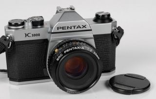 Pentax K1000 50 mm f/2 lens 35mm SLR Film Camera MINT but one problem 