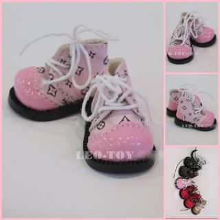   Doll Shoes Big Head Martin Gothic Punk Low BOOTS Monogram Pink