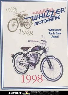 1998 Whizzer Replica Motorbike Motorcycle Brochure
