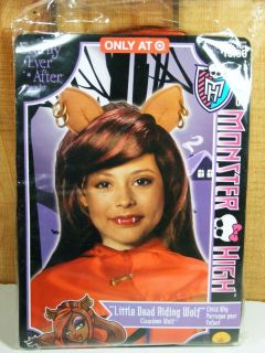 Monster High Little Dead Riding Wolf WIG Costume Child Girl NEW
