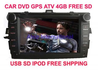   GPS RDS Player USB SD for TOYOTA Corolla 2007 2011 FREE MAP+SHIPPING