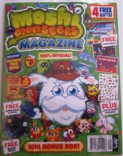   Moshi Monsters Magazine Issue 9 Free Moshi Monster stickers & postcard