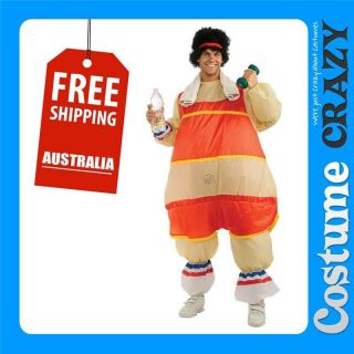 80S WORKOUT INFLATABLE COMEDY FUNNY ADULT FANCY DRESS HALLOWEEN 